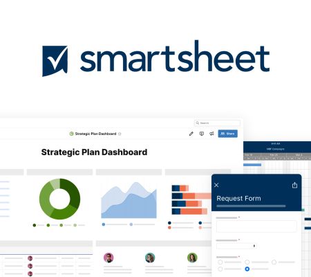 Screenshots of Smartsheet dashbaord