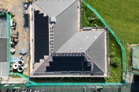 Commercial solar panel installation